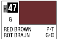 AQUEOUS HOBBY COLOR - H47 GLOSS RED BROWN (PRIMARY) 1