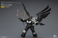 Raven Guard Corvus Corax, Primarch of the XIX Legion with artificer-crafted lightning talons, archaeotech pistols, and whip 25