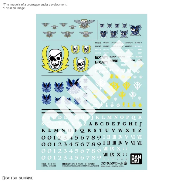 BANDAI HOBBY GUNDAM DECAL137 MOBILE SUIT GUNDAM SIDE STORIES MULTIUSE 2 - Kit Accessories