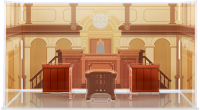 Ace Attorney Acrylic Diorama Background Courtroom(re-order) 2