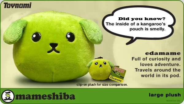 Toynami Mameshiba Large Plush - Edamame - Mameshiba