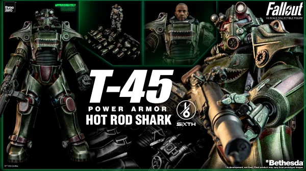 threezero 1/6 T-45 Hot Rod Shark Power Armor - Video Games