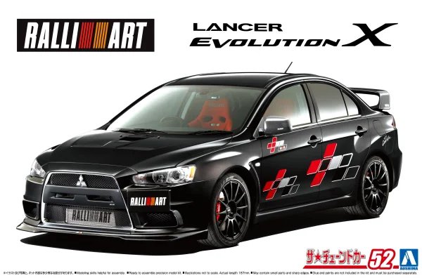 Aoshima 1/24 RALLIART CZ4A LANCER EVOLUTION Ⅹ '07(MITSUBISHI) - Scale Kits