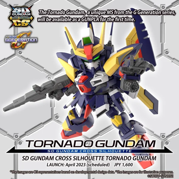 BANDAI HOBBY SD GUNDAM CROSS SILHOUETTE TORNADO GUNDAM - SD BB