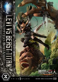 Prime 1 Studio Ultimate Premium Masterline  TV animation Attack On Titan  Levi versus Beast Titan - Attack on Titan - photo 60
