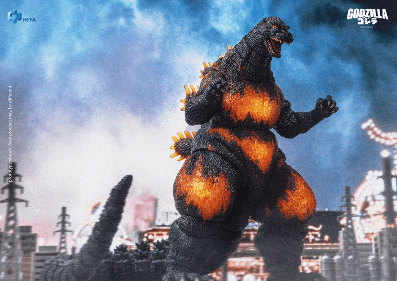 HIYA Exquisite Basic Series None Scale 7 Inch Godzilla vs. Destoroyah 1995 Burning Godzilla Action Figure
