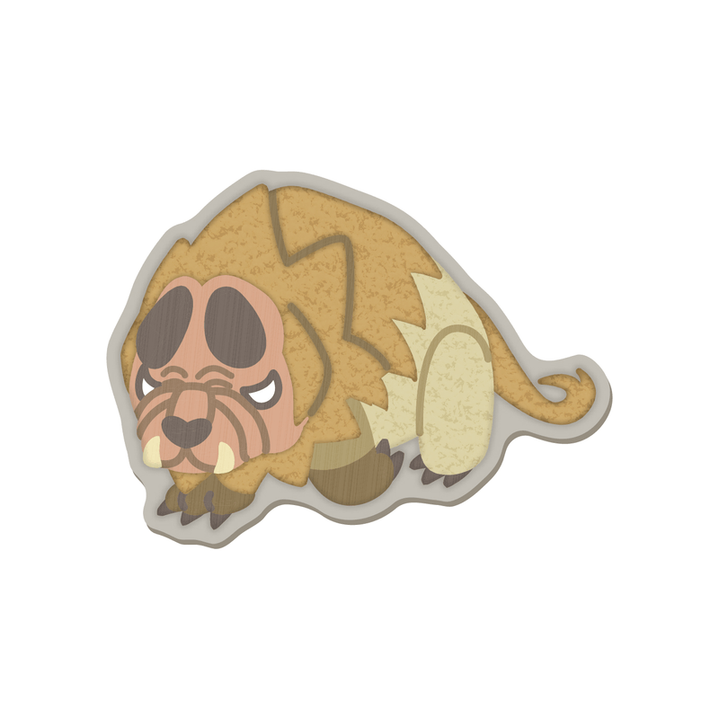 MONSTER HUNTER CHIBI STYLE Embroidered Sticker: Doshaguma