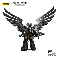 Raven Guard Corvus Corax, Primarch of the XIX Legion with artificer-crafted lightning talons, archaeotech pistols, and whip 8