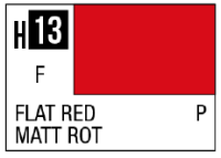 AQUEOUS HOBBY COLOR - H13 FLAT RED (PRIMARY) 1