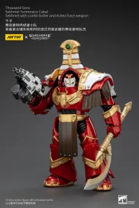 JOYTOY Thousand Sons Sekhmet Terminator Cabal Sekhmet With Combi-Bolter And Achea Force Weapon - Warhammer 40K - photo 7