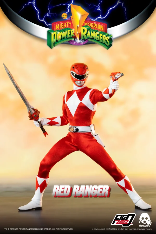 threezero Mighty Morphin Power Rangers – 1/6 Dragon Shield Red Ranger - Power Rangers