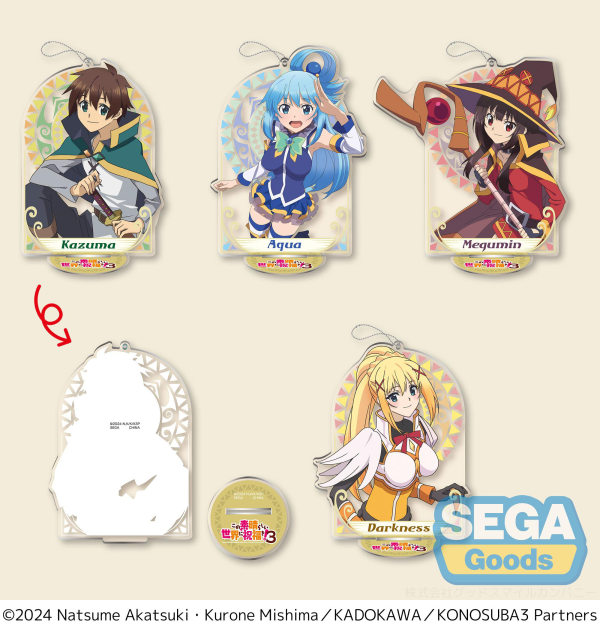 "KONOSUBA -God's blessing on this wonderful world! 3" Clear Keychain With Stand (EX)