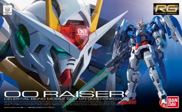 BANDAI HOBBY RG 1/144 #18 GN-0000+GNR-010 OO RAISER - Mobile Suit Gundam 00