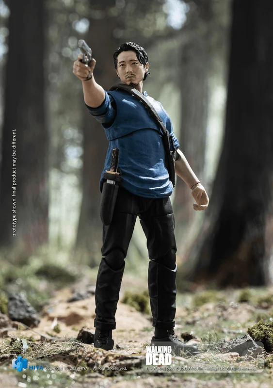 HIYA TOYS HIYA Exquisite Mini Series 1/18 Scale 4 Inch The Walking Dead Glenn Action Figure - The Walking Dead