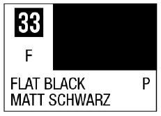 Mr Color Spray - S33 Flat Black (Flat/Primary)