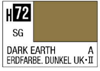AQUEOUS HOBBY COLOR - H72 SEMI-GLOSS DARK EARTH (RAF AIRCRAFT) 1