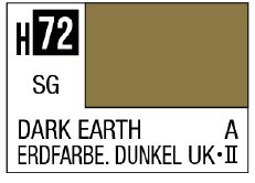 AQUEOUS HOBBY COLOR - H72 SEMI-GLOSS DARK EARTH (RAF AIRCRAFT)