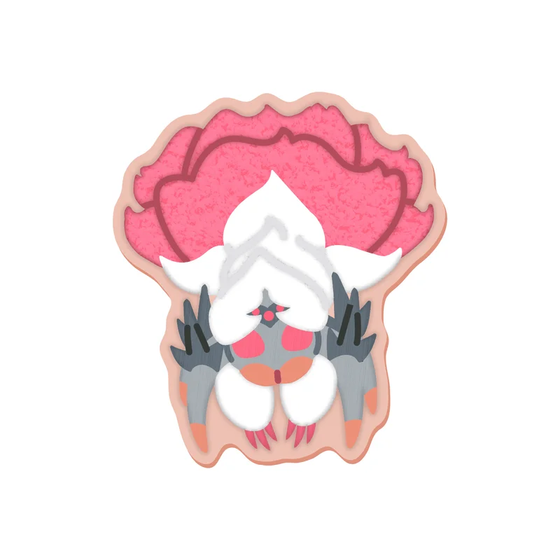 CAPCOM MONSTER HUNTER CHIBI STYLE Embroidered Sticker: Lala Barina - Monster Hunter