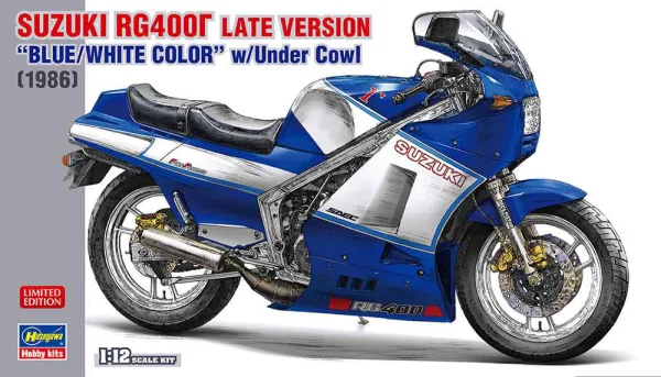 Hasegawa 1/12  SUZUKI RG400Γ LATE VERSION "BLUE/WHITE COLOR" w/Under Cowl - Scale Kits