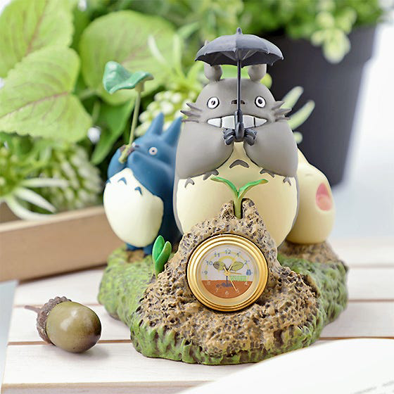 Totoro Dondoko Dance Statue Desk Clock