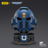 Ultramarines Captain MkX Helmet & Display Stand 2