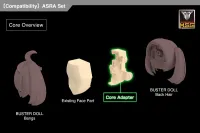 KOTOBUKIYA MEGAMI DEVICE M.S.G 03 FACE SET ASRA SKIN COLOR D - Megami Device - photo 3
