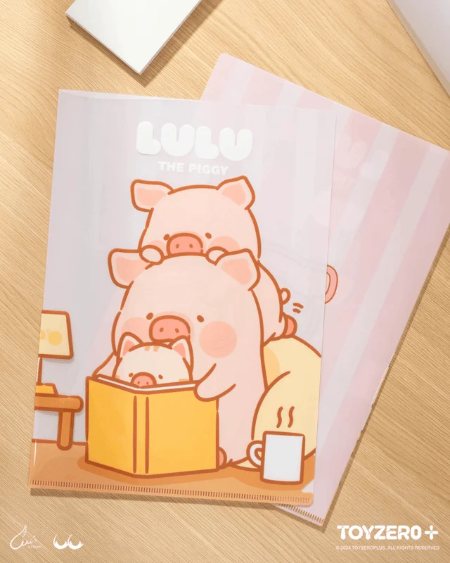 TOYZEROPLUS LuLu the Piggy Generic – A4 File (Reading together ver.) - LuLu The Piggy