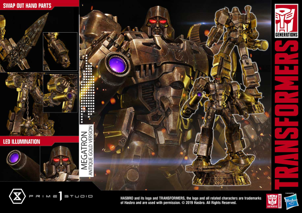 Premium Masterline Transformers: Generation 1 Megatron Antique Gold Version