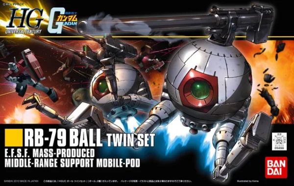 BANDAI HOBBY HGUC 1/144 #114 Ball Twin Set - Mobile Suit Gundam