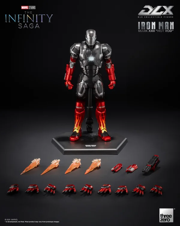 threezero Marvel Studios: The Infinity Saga DLX Iron Man Mark 22 “Hot Rod” - Marvel