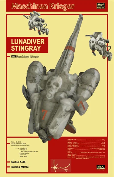 Hasegawa [MK03] 1:35 LUNADIVER STINGRAY - Maschinen Krieger