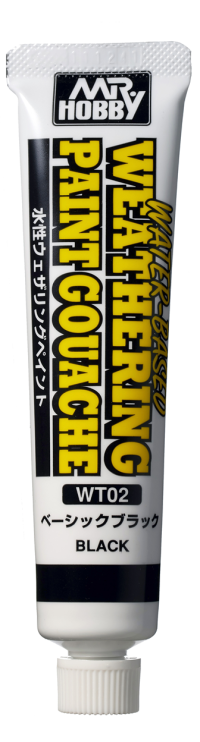 WATER BASED WEATHERING PAINT GOUACHE BLACK 1