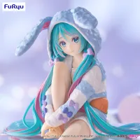 FuRyu Hatsune Miku Noodle Stopper Figure -Rabbit Ear Hood Pajama Blue Color ver.- - Hatsune Miku - photo 3