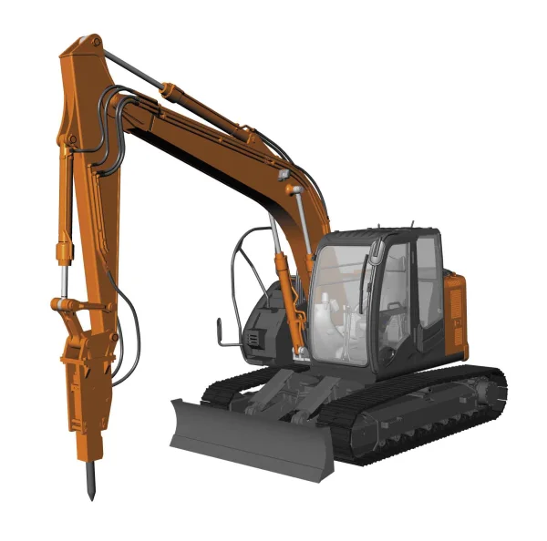 Hasegawa 1/35  HITACHI EXCAVATOR ZAXIS 135US HYDRAULIC BREAKER - Scale Kits