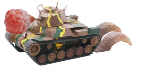 Fujimi [TM-5 EX-1] Qstyle Chibimaru Middle Tank Type 97 Chi-Ha 57mm Turret/Early Type Bogie Special Version (w/Effect Parts) - Original Series