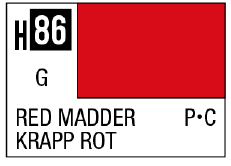 AQUEOUS HOBBY COLOR - H86 GLOSS RED MADDER (PRIMARY)