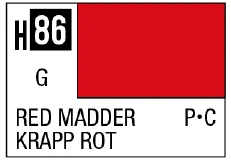 GSI Creos AQUEOUS HOBBY COLOR - H86 GLOSS RED MADDER (PRIMARY)