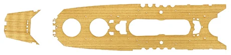 Fujimi [TOKU-3 EX-102] 1/700 Wood Deck Seal for 1/700 YAMATO  last type (w/Ship Name Plate) - Kit Accessories