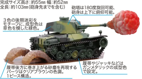 Fujimi [TM-9 EX-1] Qstyle Chibimaru Tank Type 3 Chi-Nu Special Version (w/Effect Parts) - Original Series