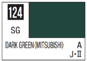 Mr Color Spray - S124 Dark Green Mitsubishi (Semi-Gloss/Aircraft)