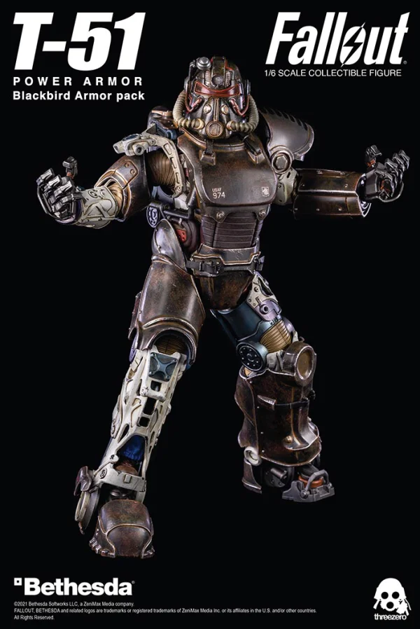 threezero Fallout - 1/6 T-51 Blackbird Armor Pack - Fallout