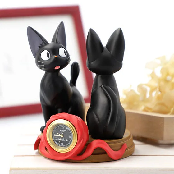 Benelic Jiji and Stuffed Plush Jiji Statue Desk Clock - Kiki's Delivery Service
