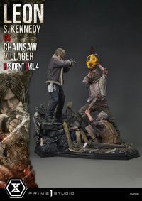 Ultimate Premium Masterline Resident Evil 4 Leon S. Kennedy versus Chainsaw Villager 35