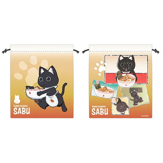 16 directions Ramen Akaneko Drawstring Pouch Sabu - Ramen Akaneko