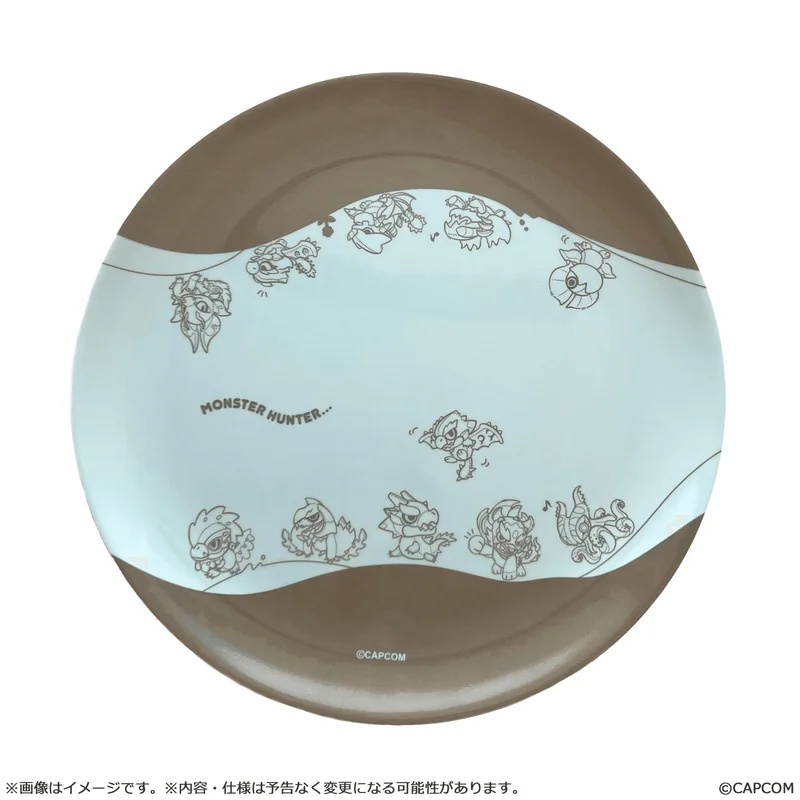 CAPCOM MONSTER HUNTER CHIBI STYLE Melamine Plate: Mint Color - Monster Hunter