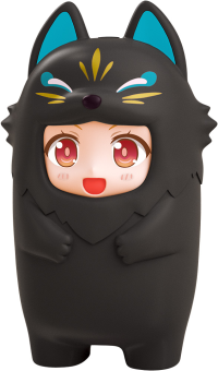 Nendoroid More Kigurumi Face Parts Case (Black Kitsune) 4