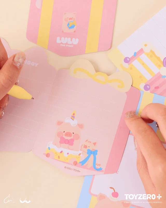 TOYZEROPLUS LuLu the Piggy Birthday - Message Letter - LuLu The Piggy