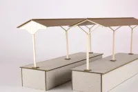 PLUM PMOA 1/80 Scale Paper kit Town Corner Accessory Series Local type island platform Extension set B（Shed） - Scale Kits - photo 8