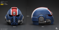 Ultramarines Lieutenant Titus' MKX Helmet 5