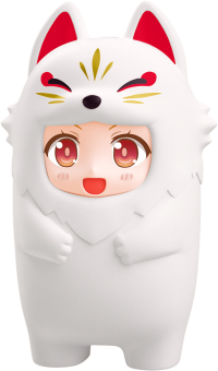 Nendoroid More Kigurumi Face Parts Case (White Kitsune) 4
